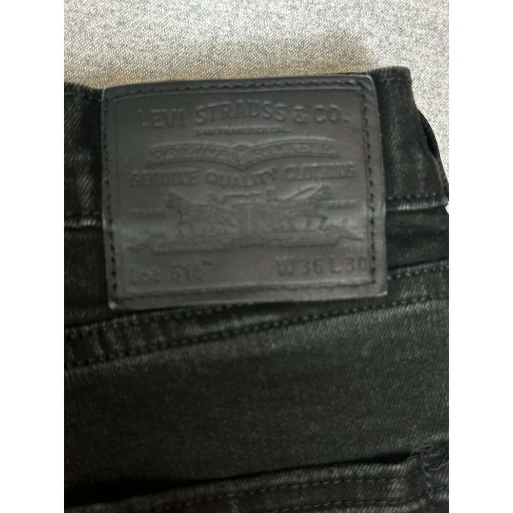 Levis 514 Jeans Mens 36X24‎ Short Black Straight Leg Denim Levi's Premium Pants
